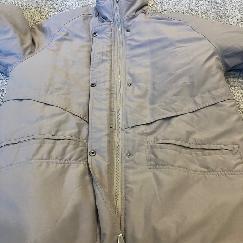 Vintage Tudor Court Haband Womens Tan Insulated Parka Jacket Taupe Size Large - Picture 4 of 10
